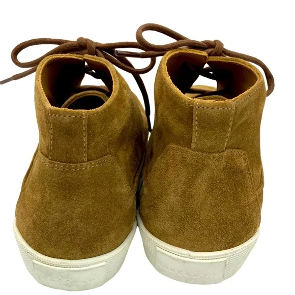 NWOB Longchamp Brown Suede Ankle Boots - Sz Fr 41 = US 8 - Picture 5 of 9